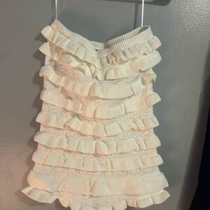 Edikted Ruffle White Romper